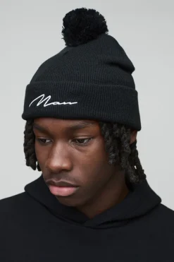 Man Signature Bobble Beanie