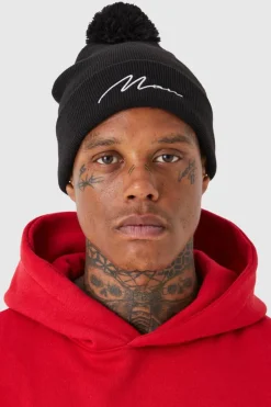 Man Signature Bobble Beanie