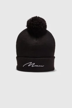 Man Signature Bobble Beanie