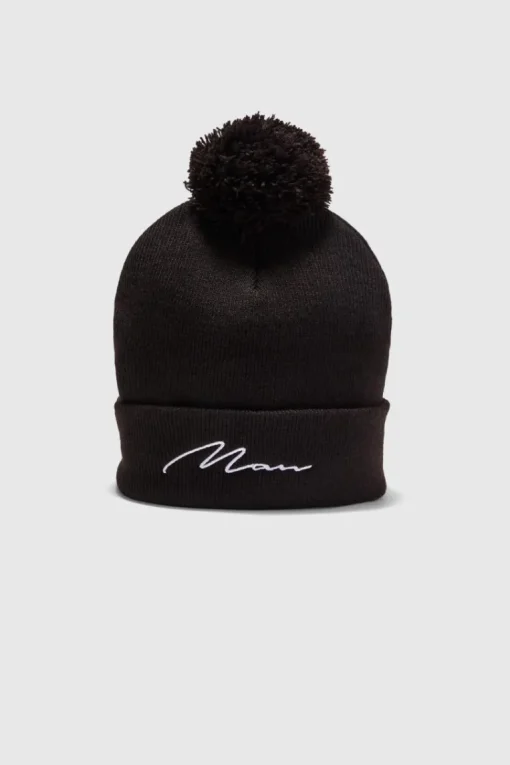 Man Signature Bobble Beanie