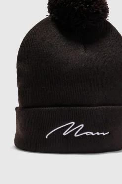 Man Signature Bobble Beanie