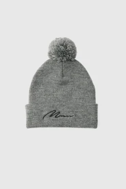 Man Signature Bobble Beanie