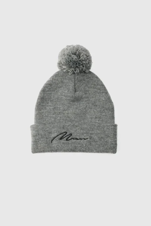 Man Signature Bobble Beanie