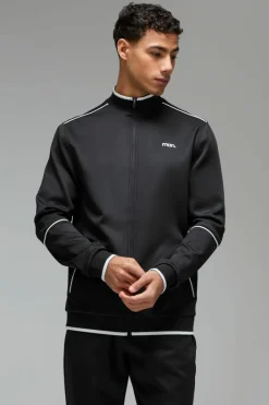 Man Sport Track Top and Cuffed Jogger Tracksuit