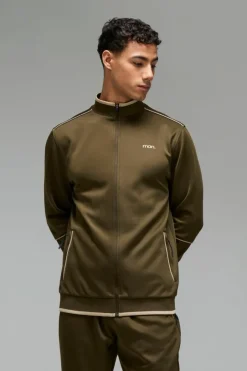 Man Sport Track Top and Cuffed Jogger Tracksuit