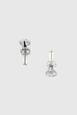 8mm Square Stud Diamante Earrings