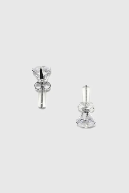 8mm Square Stud Diamante Earrings