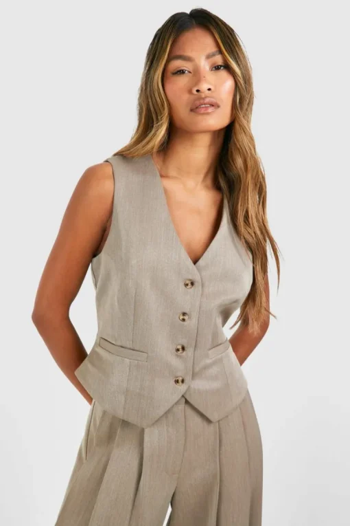 Mock Horn Fitted Waistcoat