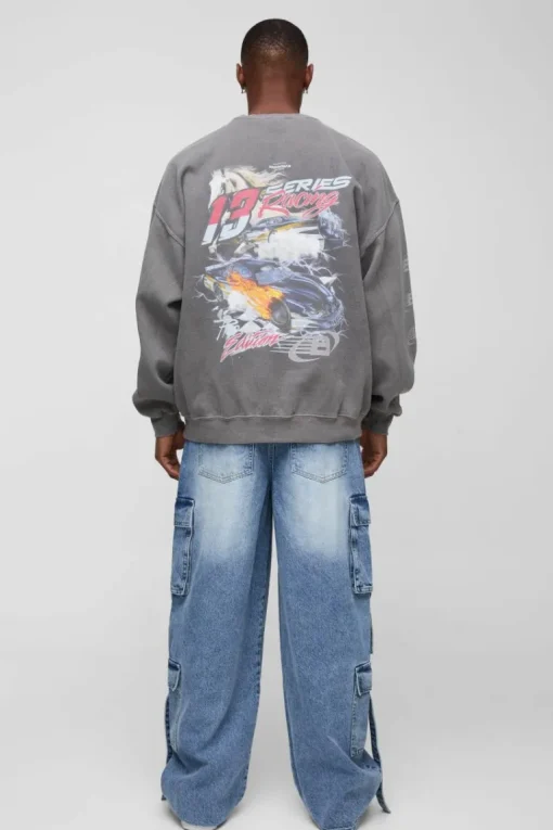 Multi Pocket Baggy Cargo Jeans