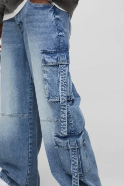 Multi Pocket Baggy Cargo Jeans