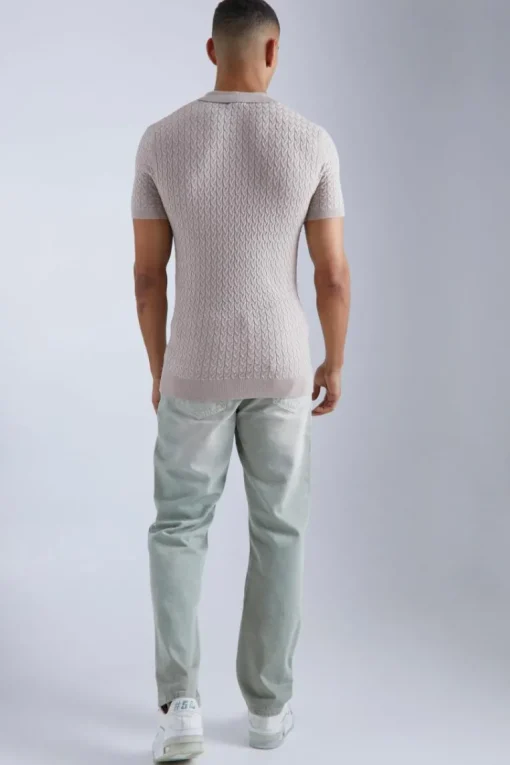 Muscle Short Sleeve Cable Polo