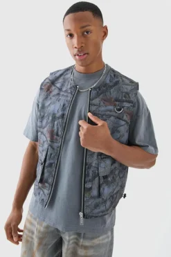 Nylon Camo Utility Vest