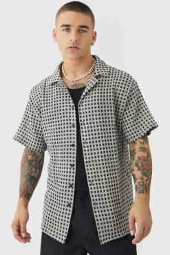 Open Weave Oversized Shirt