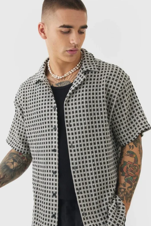 Open Weave Oversized Shirt