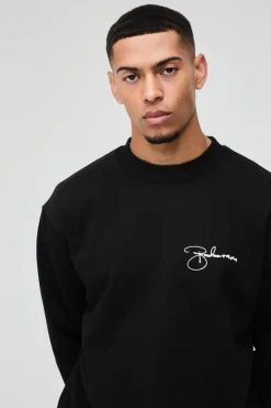 Oversized Abstract Box Graphic Sweatshirt
