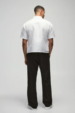 Oversized Abstract Jacquard Boxy Shirt