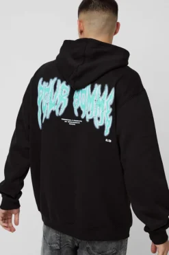 Oversized Angel Graphic Hoodie