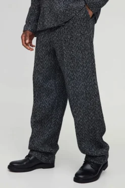 Oversized Boucle Boxy Blazer & Trouser Suit