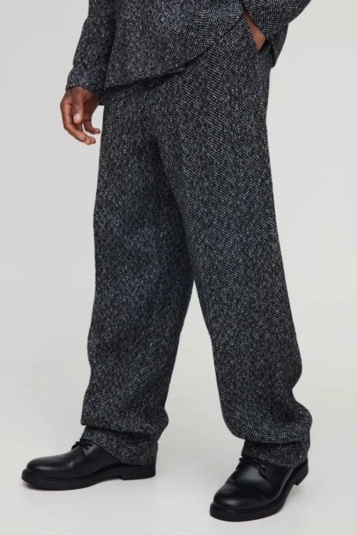 Oversized Boucle Boxy Blazer & Trouser Suit