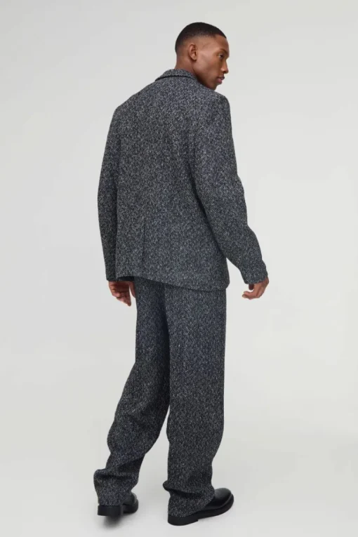 Oversized Boucle Boxy Blazer & Trouser Suit
