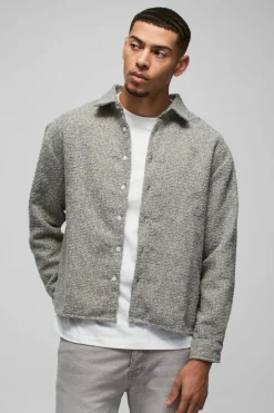 Oversized Boucle Overshirt