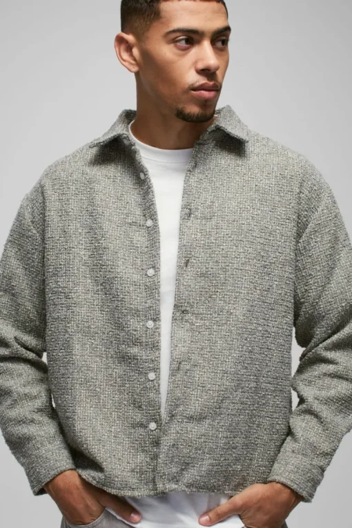 Oversized Boucle Overshirt