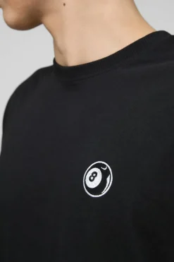 Oversized Boxy 8 Ball Embroidered T-Shirt