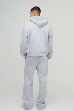 Oversized Boxy All Over Heart Printed Zip Through Hoodie