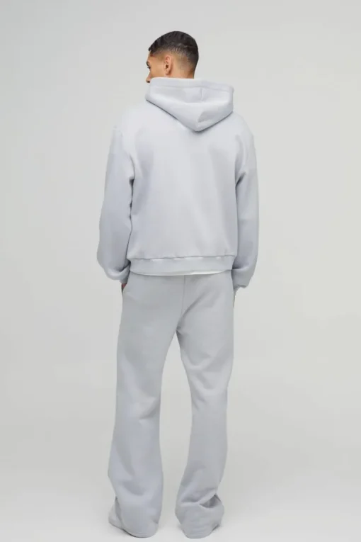Oversized Boxy All Over Heart Printed Zip Through Hoodie