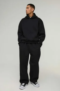 Oversized Boxy Bonded Scuba Hooded Tracksuit