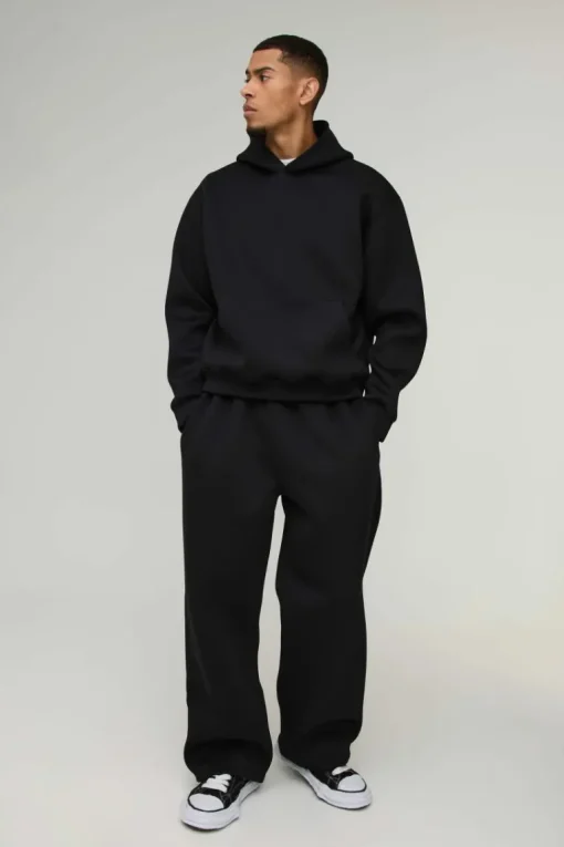 Oversized Boxy Bonded Scuba Hooded Tracksuit