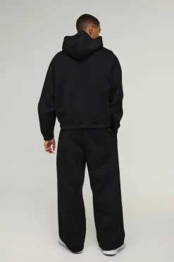 Oversized Boxy Bonded Scuba Hooded Tracksuit