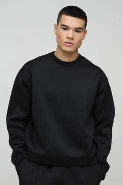 Oversized Boxy Bonded Scuba Sweatshirt