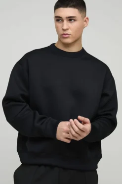 Oversized Boxy Bonded Scuba Sweatshirt