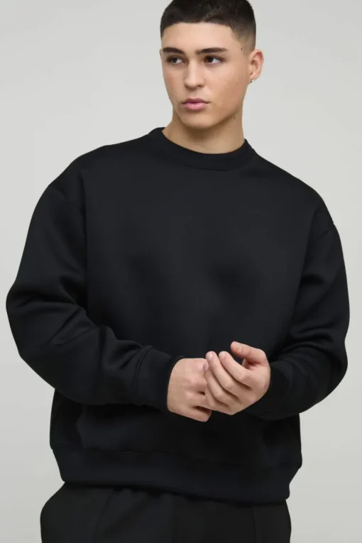 Oversized Boxy Bonded Scuba Sweatshirt