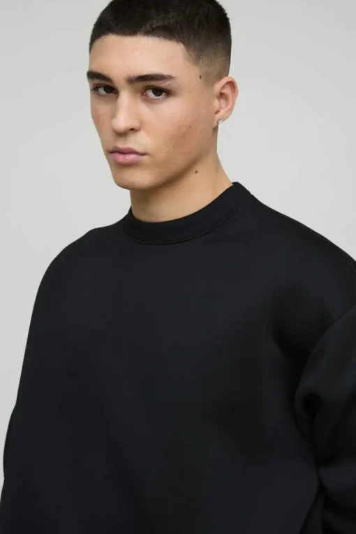 Oversized Boxy Bonded Scuba Sweatshirt