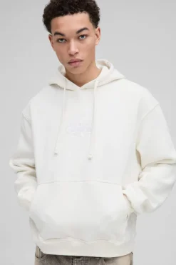 Oversized Boxy Embroidered Globe Hoodie