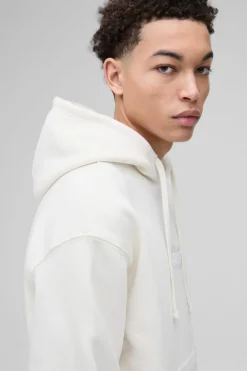 Oversized Boxy Embroidered Globe Hoodie