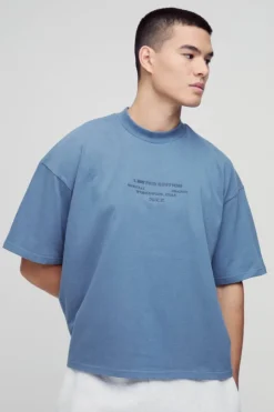 Oversized Boxy Extended Neck Peached Heavyweight T-shirt