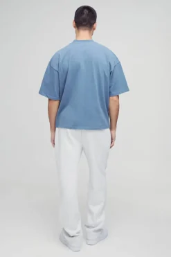 Oversized Boxy Extended Neck Peached Heavyweight T-shirt
