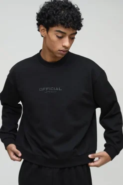 Oversized Boxy Extended Neck Heavyweight Sweatshirt