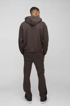 Oversized Boxy Graffiti 13 Varsity Zip Through Hooded Tracksuit