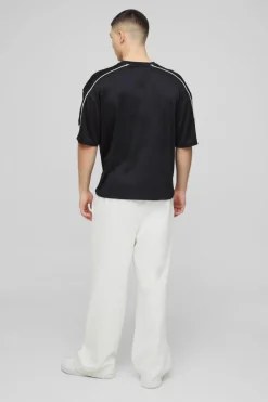 Oversized Boxy Half Sleeve Varsity T-Shirt
