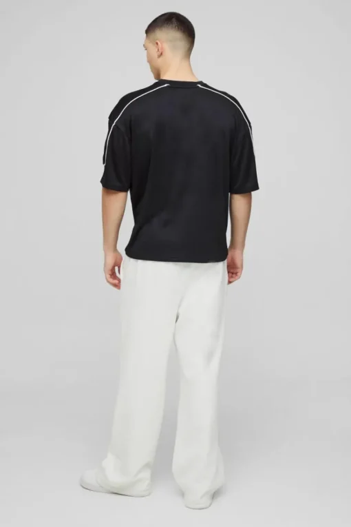 Oversized Boxy Half Sleeve Varsity T-Shirt