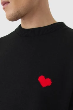 Oversized Boxy Heart Jumper