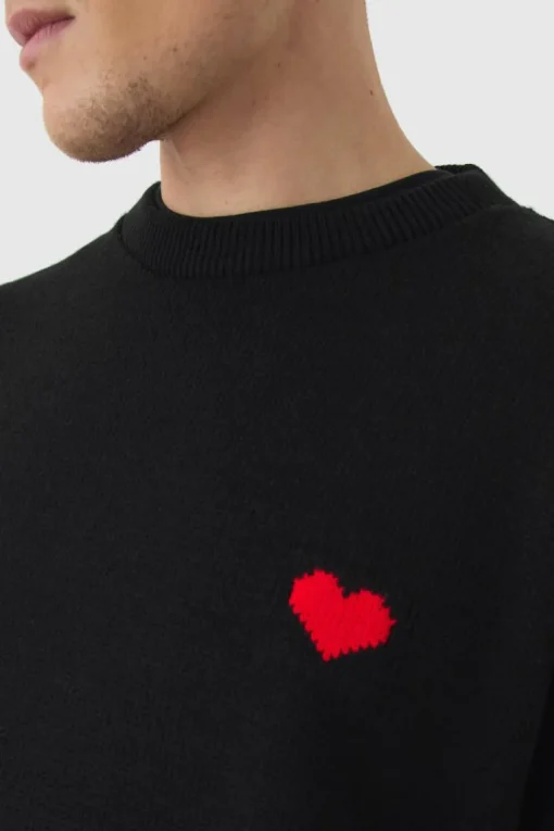 Oversized Boxy Heart Jumper