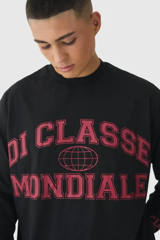 Oversized Boxy Heavy Waffle Faux Layer T-shirt