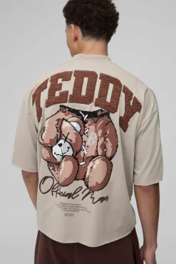 Oversized Boxy Heavyweight Borg Teddy Graphic T-shirt
