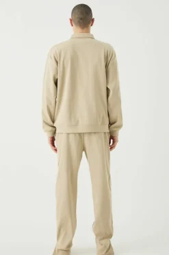 Oversized Boxy Heavyweight Ribbed Harrington Set