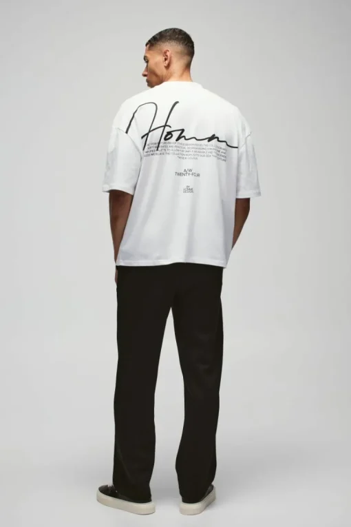 Oversized Boxy Heavyweight Peached Embroidered T-shirt